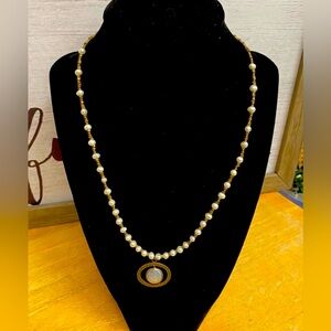 Beautiful SILPADA N1894 Pearl Brass Sterling Silver Go Coastal Necklace .925